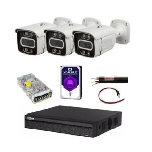 پکیج ۳ عدد دوربین کیس فلزی ضدآب دید در شب رنگی مناسب اماکن مسکونی و تجاری با ۱۲ ماه گارانتی