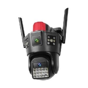 دوربین مداربسته سیمکارتی دو لنز 4G پشتیبانی از همه اپراتورها با سرعت بالا (اپلیکیشن O-KAM PRO) رنگ مشکی