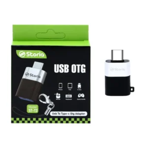 تبدیل Storia OTG USB TO Type-C - مشکی نقره ای
