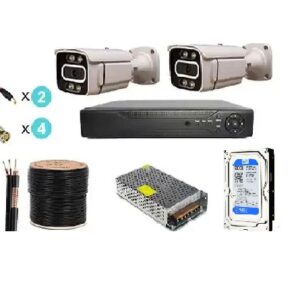 پکیج ۲ عدد دوربین کیس فلزی ضدآب دید در شب رنگی مناسب اماکن مسکونی و تجاری با ۱۲ ماه گارانتی